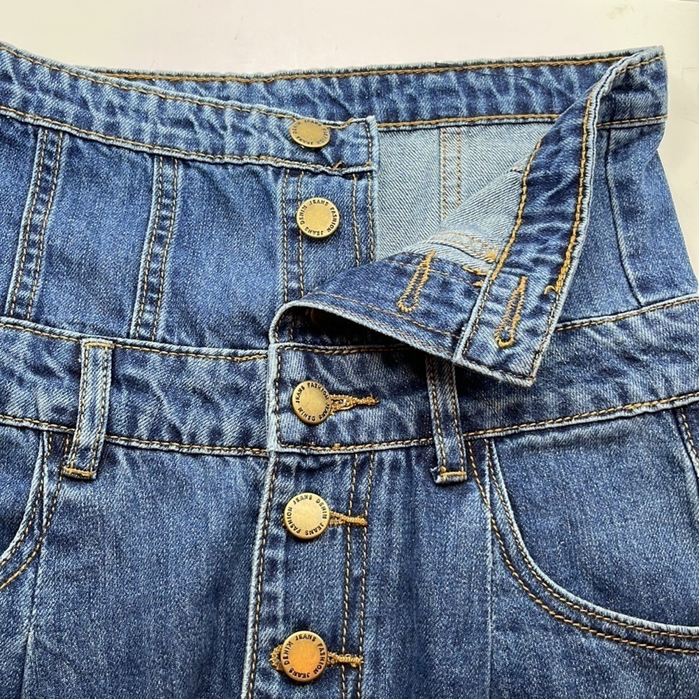 YKK Jeans Wide Leg High Rise NWT Size L - Picture 13 of 16